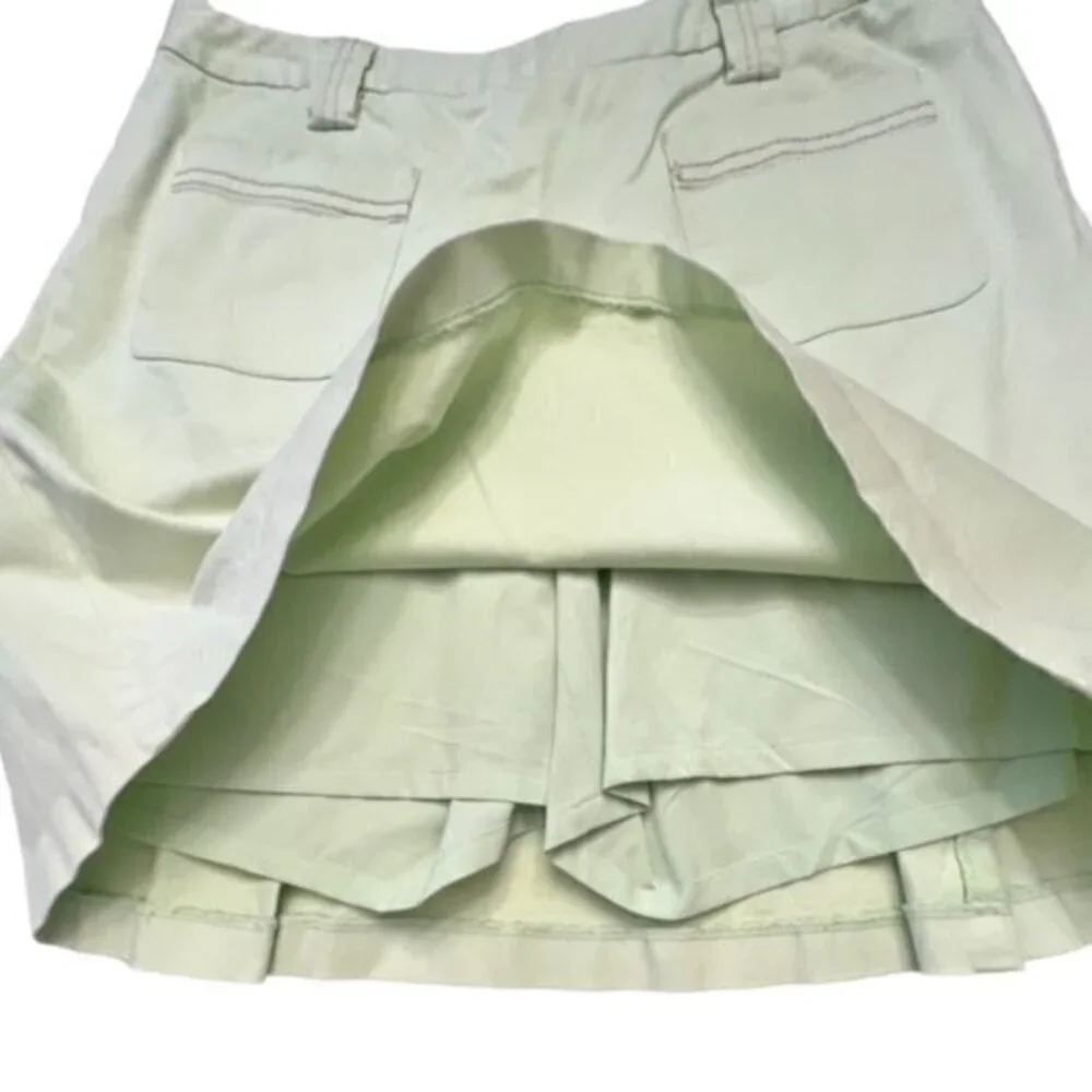 🛍️2 for $25 Sale🛍️ OXFORD GOLF Stretch‎ 8 SKORT SKIRT Green Pink Stitching